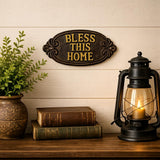Bless This Home cast iron wall plaque from the Stories on the Wall collection