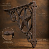 Western Star Cast Iron Shelf Brackets