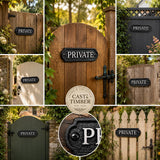 Cast Iron Private Door Sign