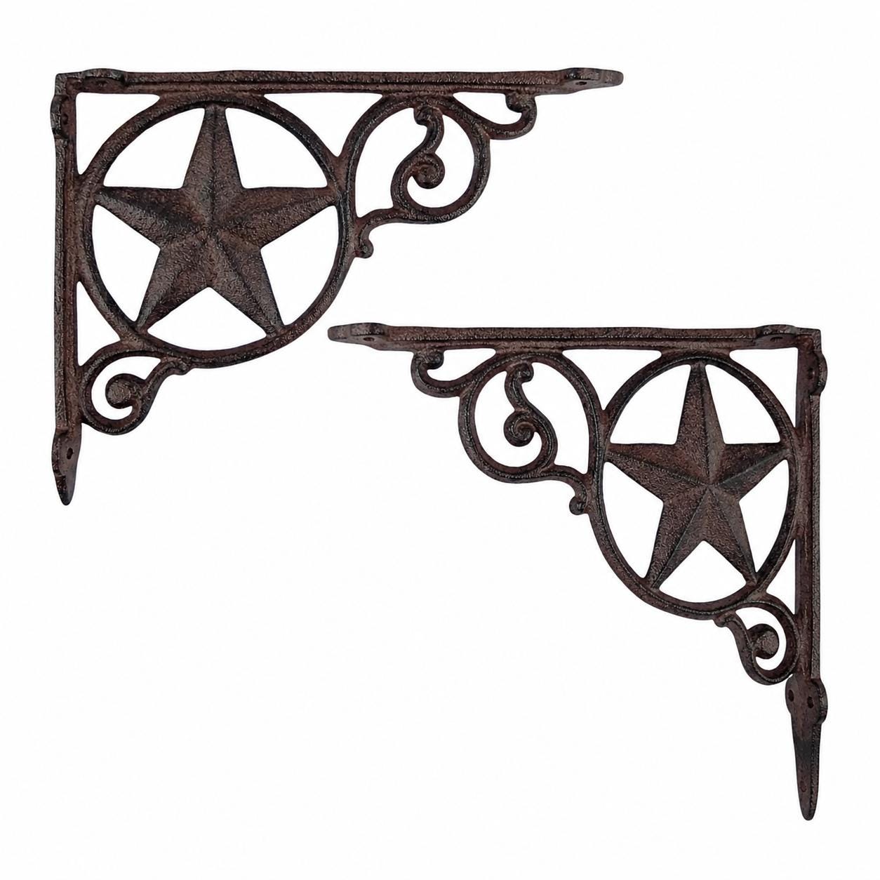 Western Star Cast Iron Shelf Brackets