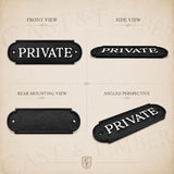 Cast Iron Private Door Sign