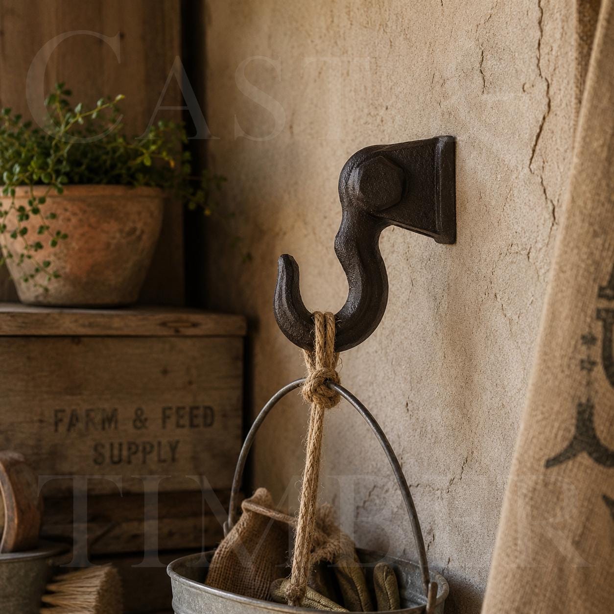 Cast Iron Swivel Wall Hook