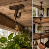 Rustic Cast Iron Ceiling Hook