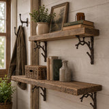 Tree Branch Cast Iron Shelf Brackets