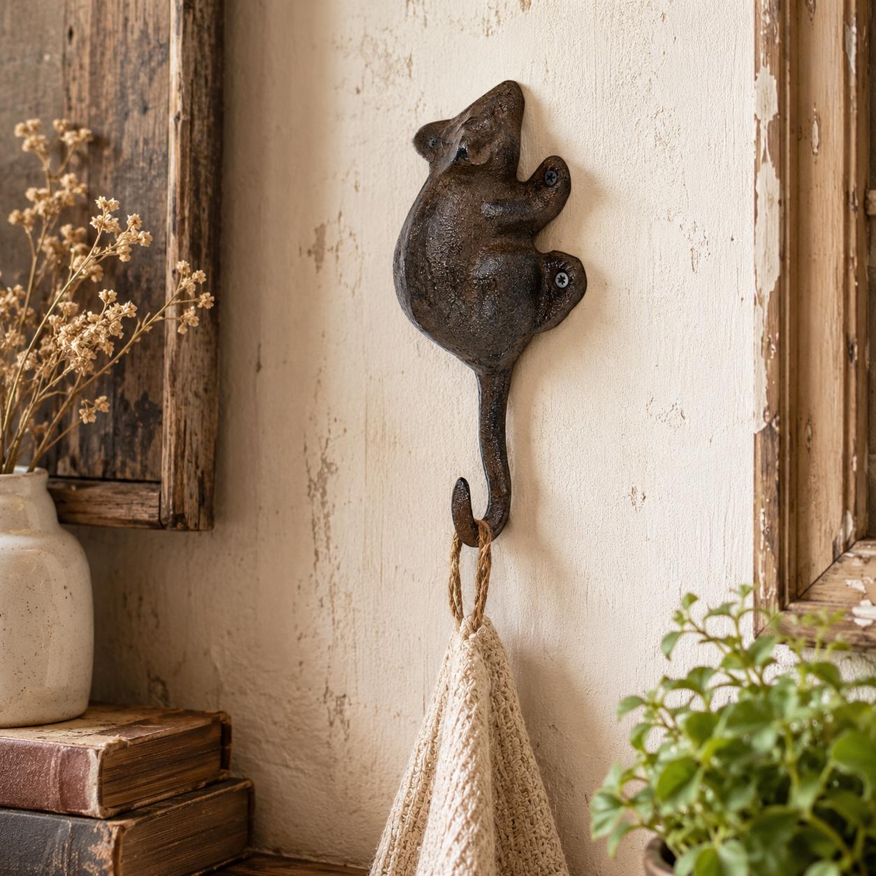 Cast Iron Mouse Tail Wall Hook