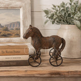 Cast Iron Horse on Wheels Figurine