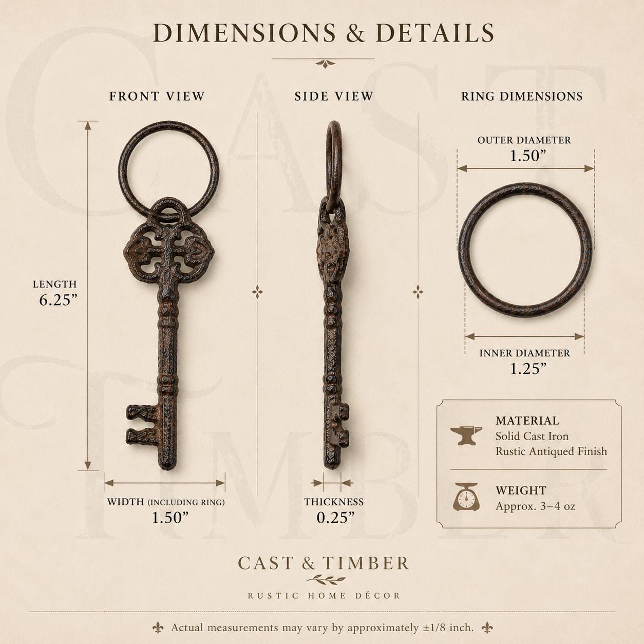 Victorian Cast Iron Skeleton Key