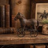 Cast Iron Horse on Wheels Figurine