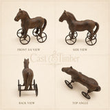Cast Iron Horse on Wheels Figurine