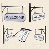 Double-Sided Farmhouse Welcome Sign