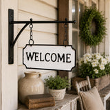 Double-Sided Farmhouse Welcome Sign