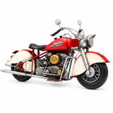 Distressed Red Tin Motorcycle Sculpture