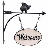 Flying Pig Double-Sided Welcome Sign