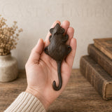 Cast Iron Mouse Tail Wall Hook