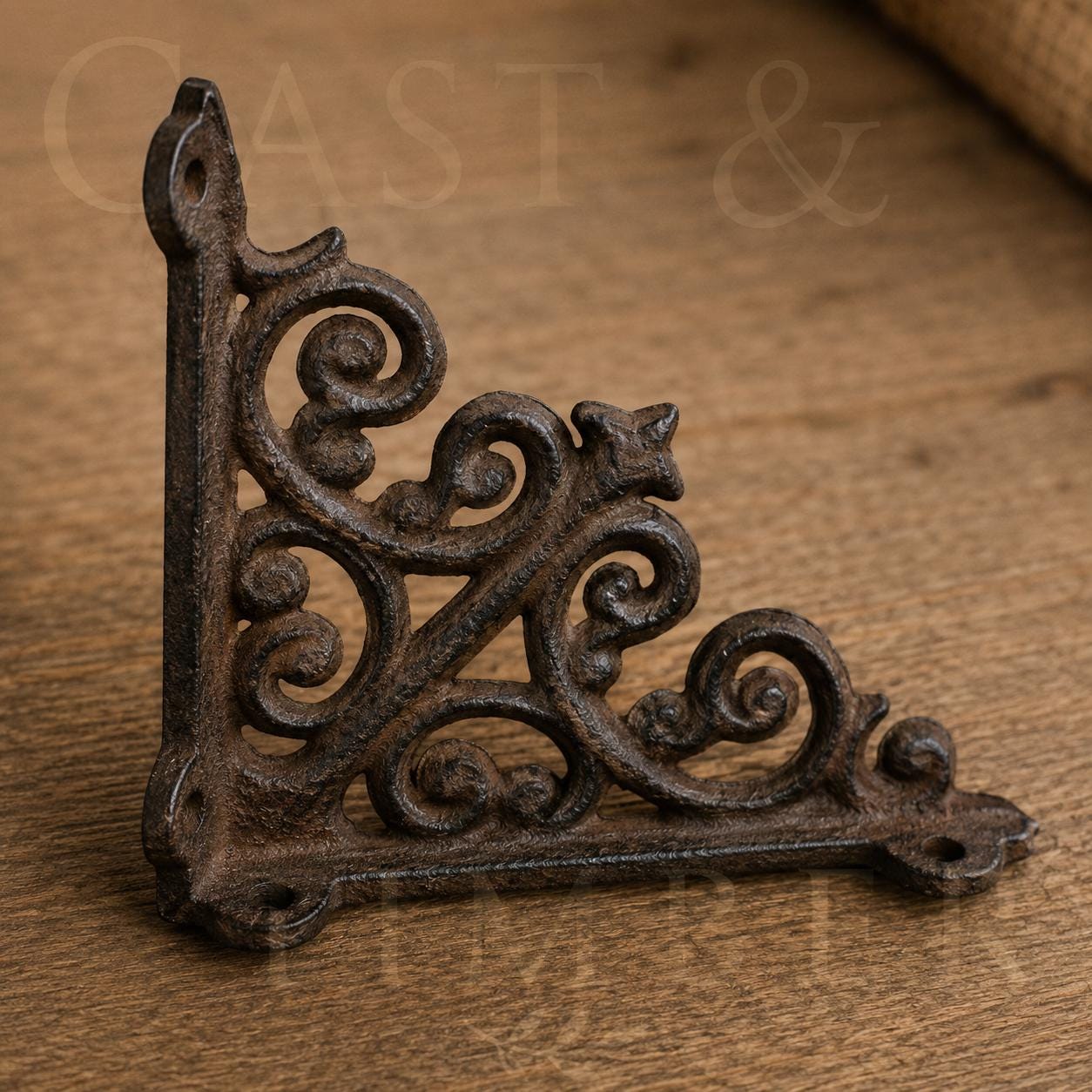 Small Scroll Cast Iron Shelf Brackets