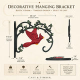 Cast Iron Cardinal Plant Hanger