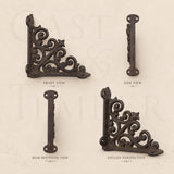 Small Scroll Cast Iron Shelf Brackets