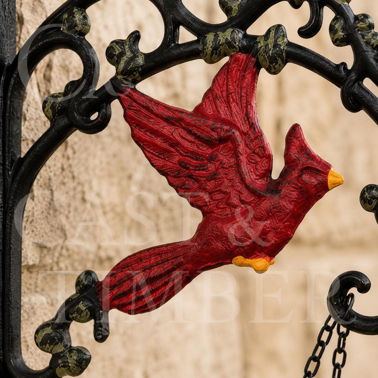 Cast Iron Cardinal Plant Hanger
