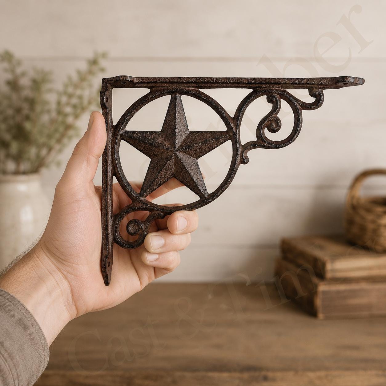 Western Star Cast Iron Shelf Brackets