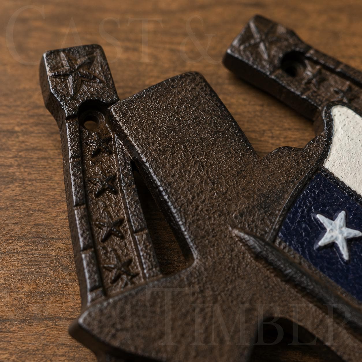 Texas Flag Horseshoe Cast Iron Wall Hook