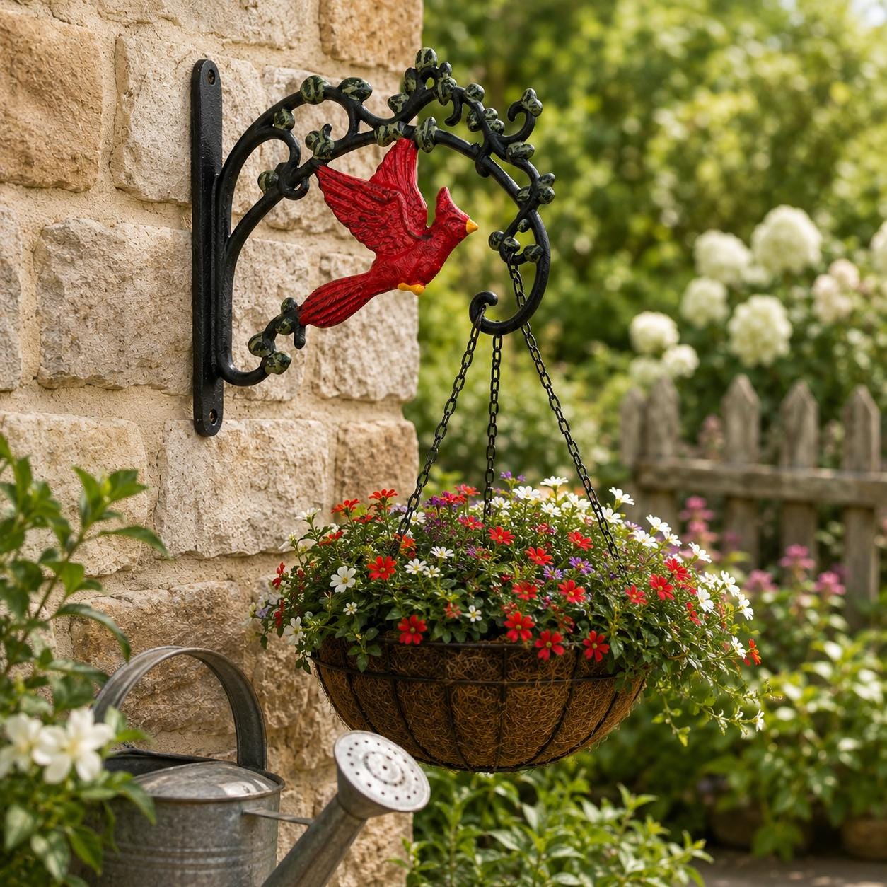 Cast Iron Cardinal Plant Hanger
