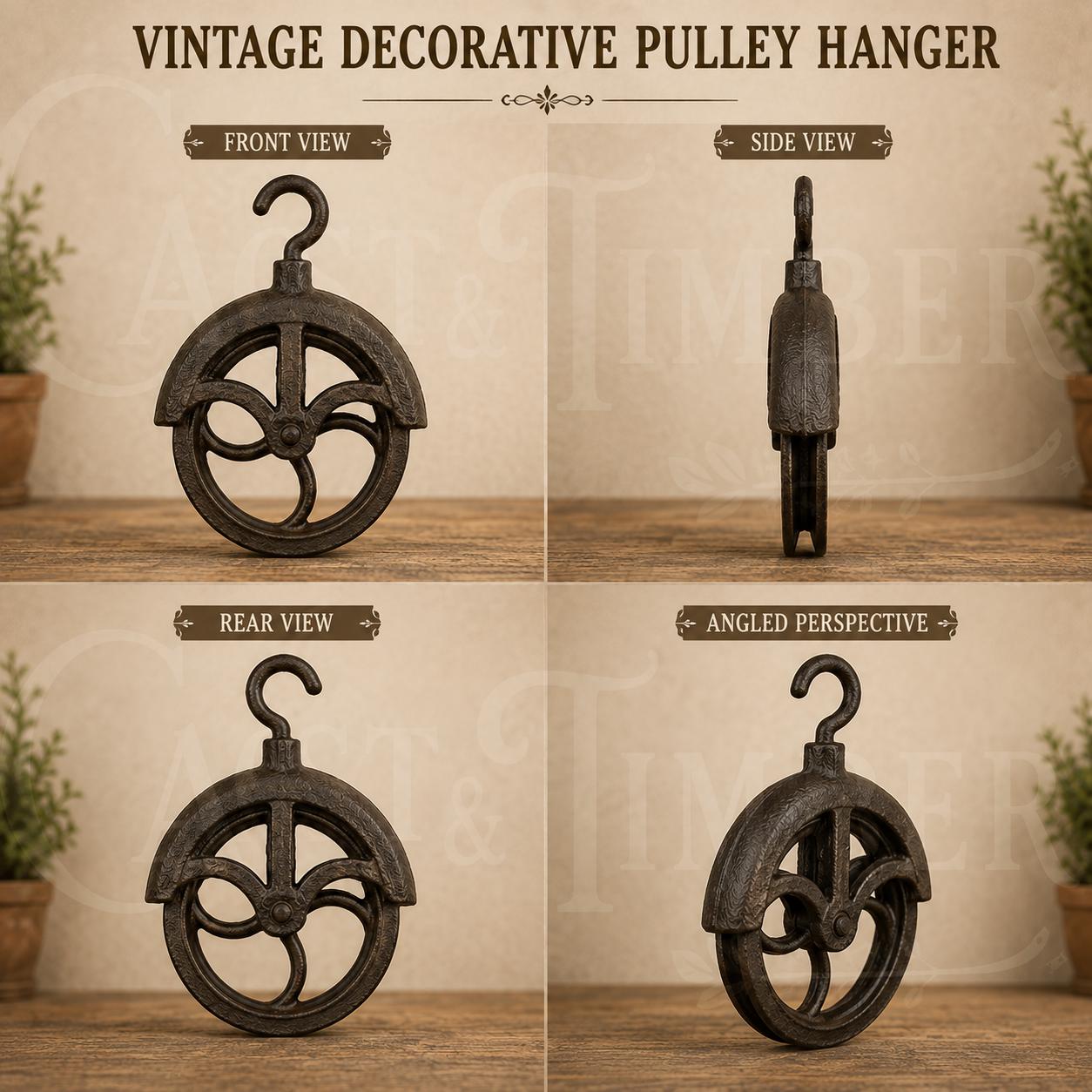 Rustic Cast Iron Barn Pulley