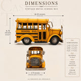Distressed Tin School Bus Sculpture