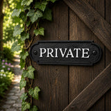 Cast Iron Private Door Sign
