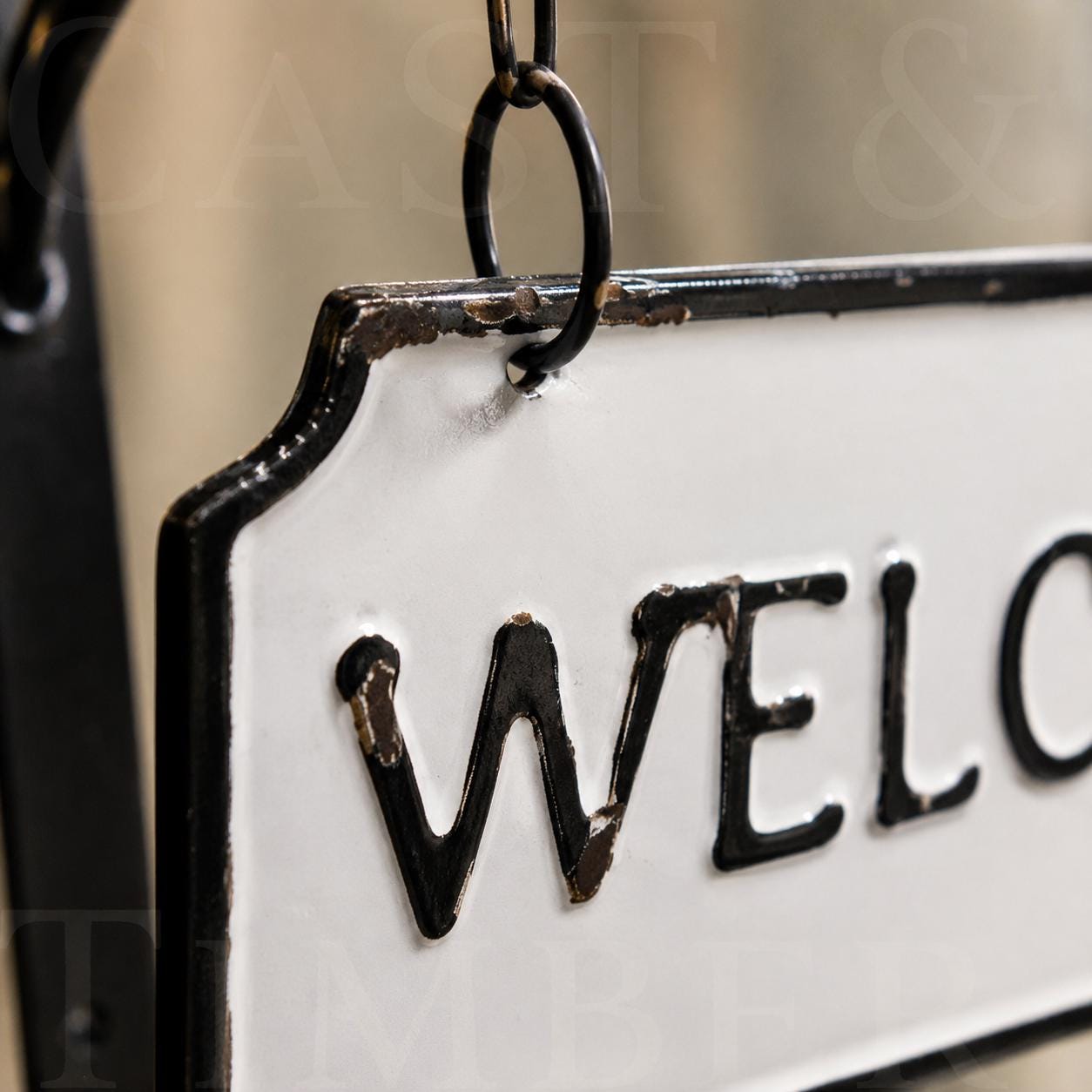 Double-Sided Farmhouse Welcome Sign