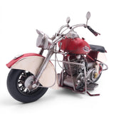 Distressed Red Tin Motorcycle Sculpture