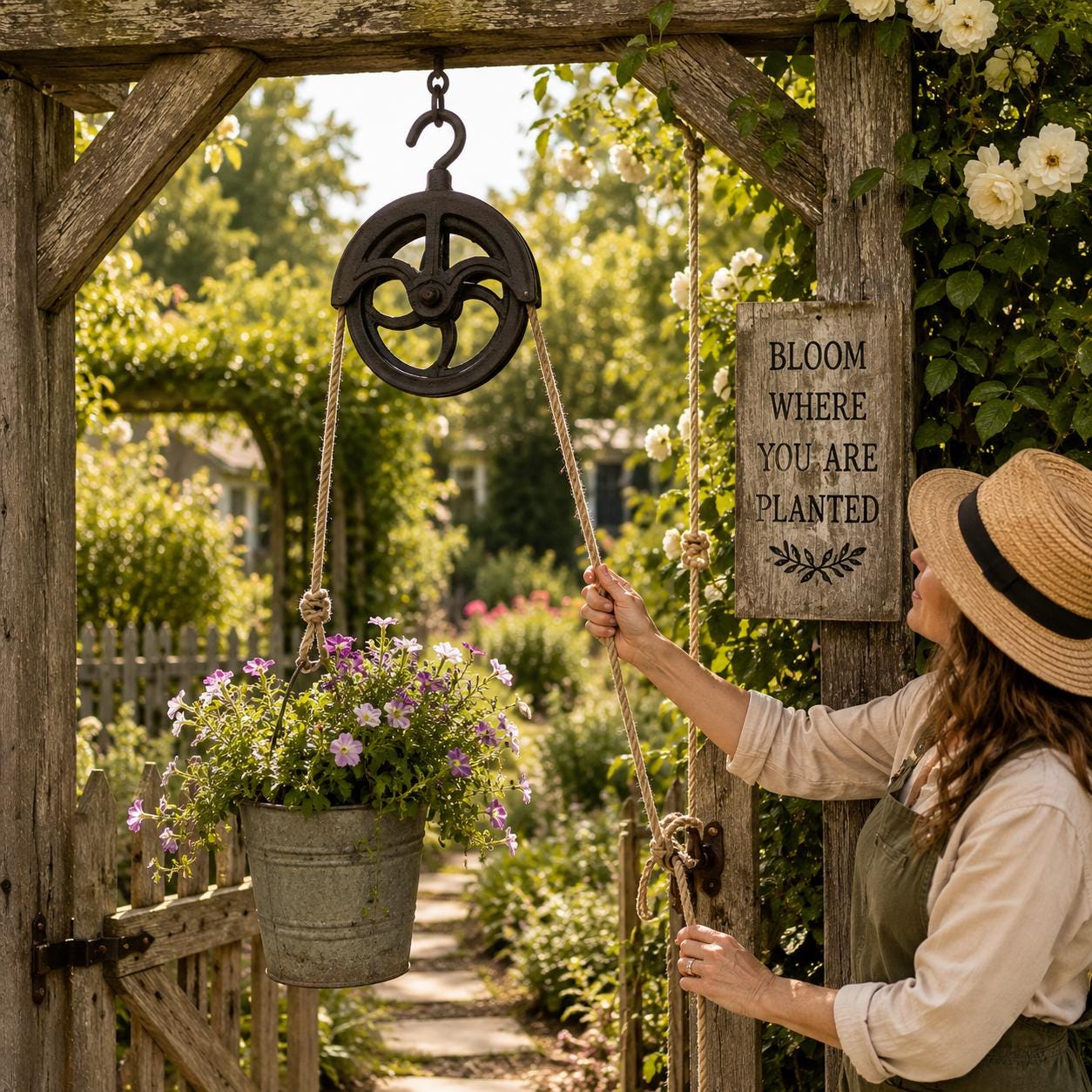 Rustic Cast Iron Barn Pulley