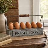Galvanized Farmhouse Egg Caddy