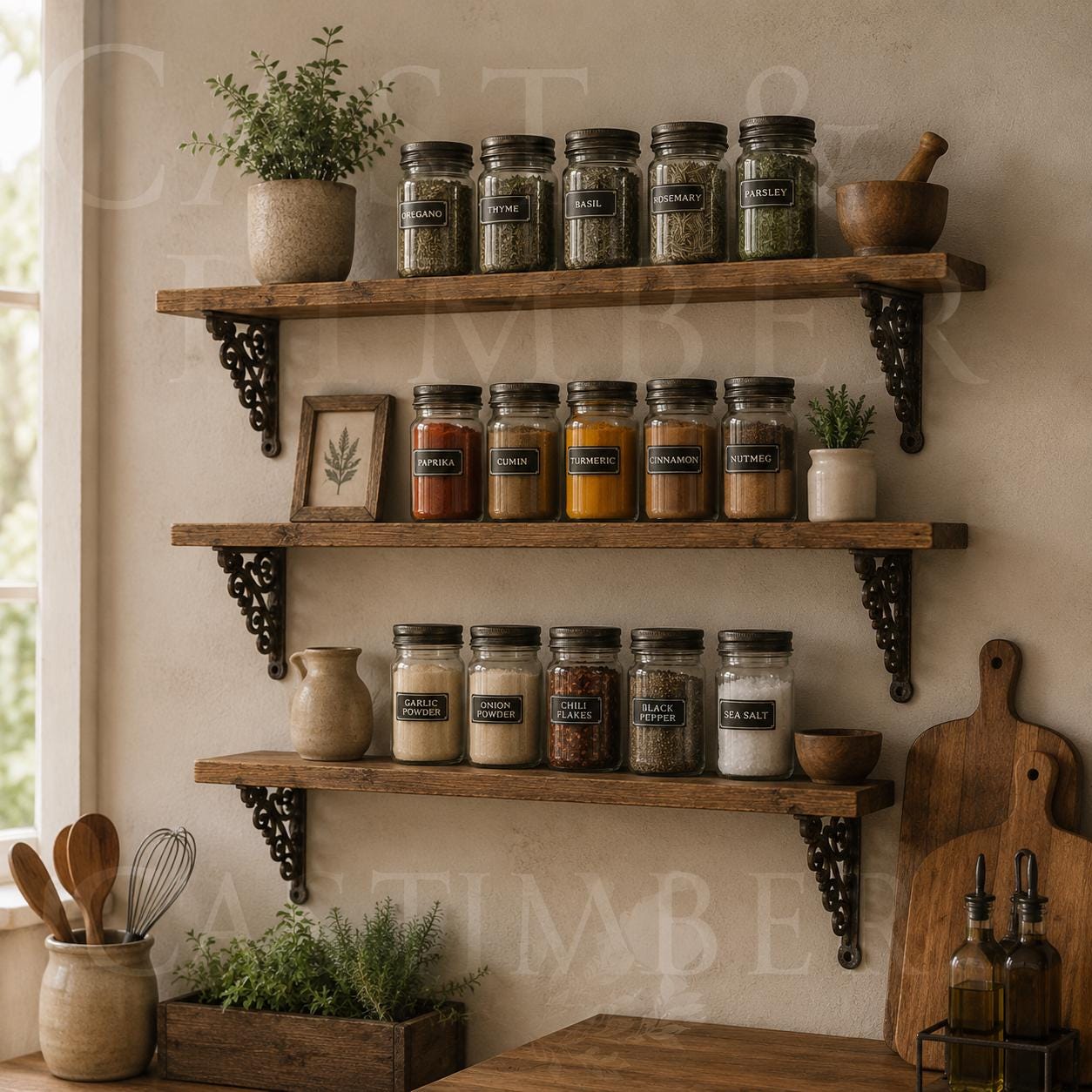 Small Scroll Cast Iron Shelf Brackets