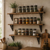 Small Scroll Cast Iron Shelf Brackets