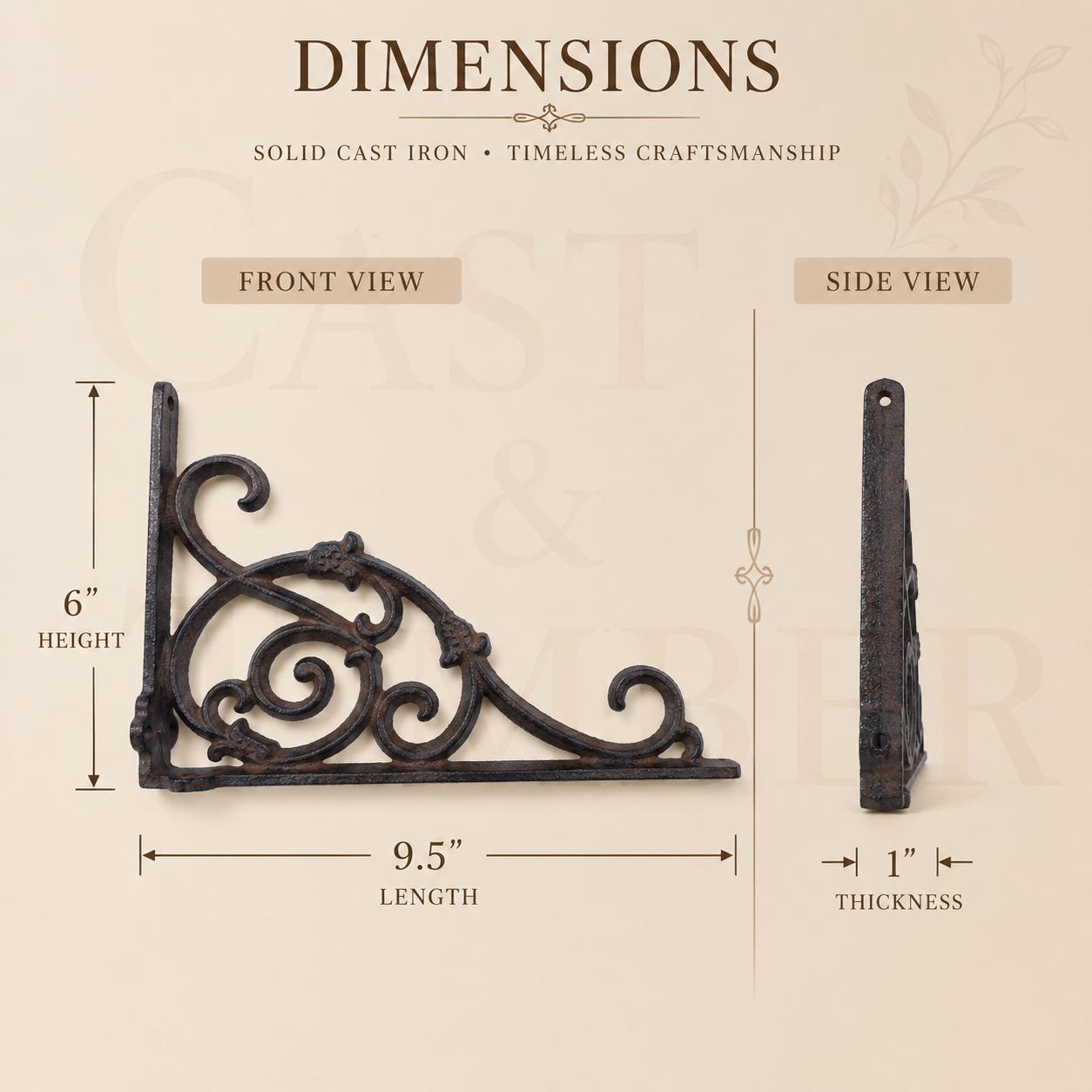 Victorian Scroll Cast Iron Plant Hanger