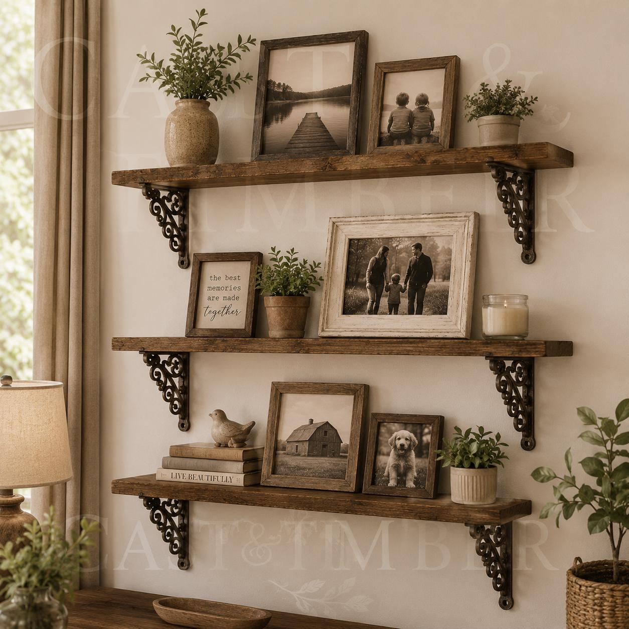 Small Scroll Cast Iron Shelf Brackets
