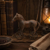 Cast Iron Horse on Wheels Figurine
