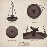 Cast Iron Hanging Bird Bath & Feeder