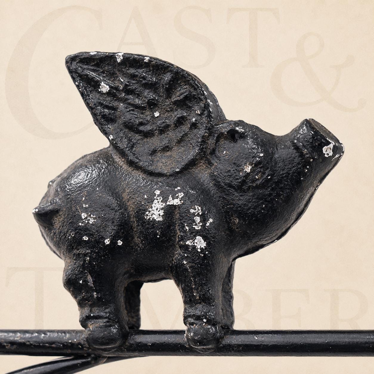 Flying Pig Double-Sided Welcome Sign