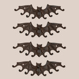 Gothic Cast Iron Bat Key Holder Rack with 8 Hooks