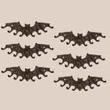 Gothic Cast Iron Bat Key Holder Rack with 8 Hooks