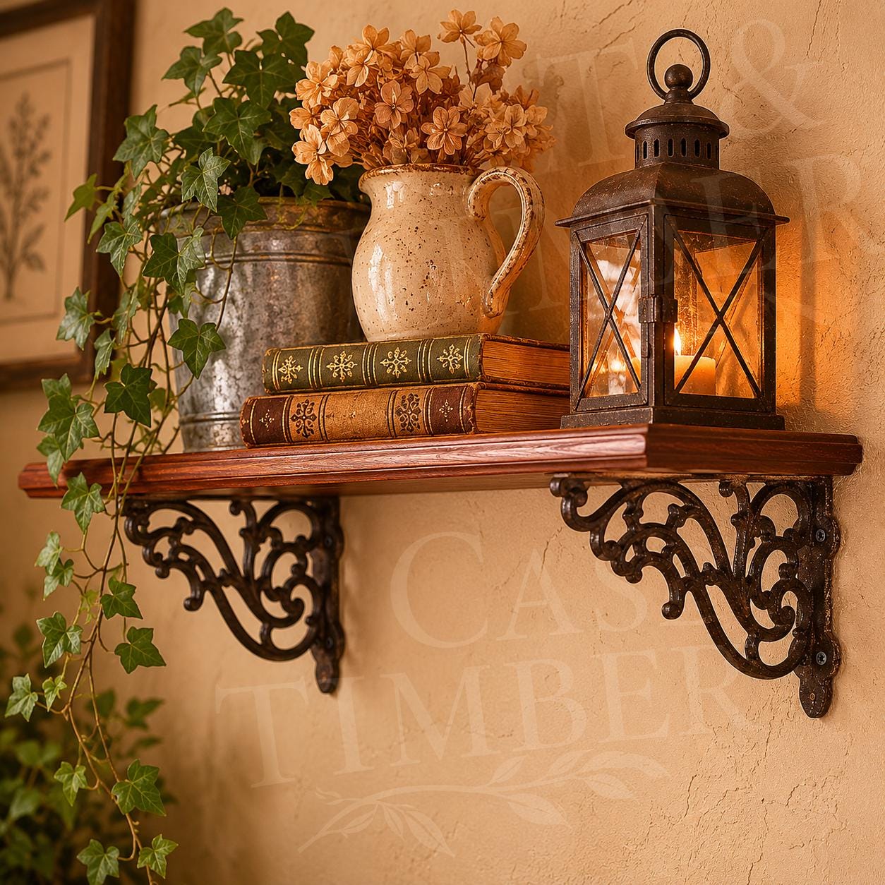Victorian Scroll Cast Iron Shelf Brackets
