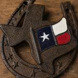 Texas Flag Horseshoe Cast Iron Wall Hook