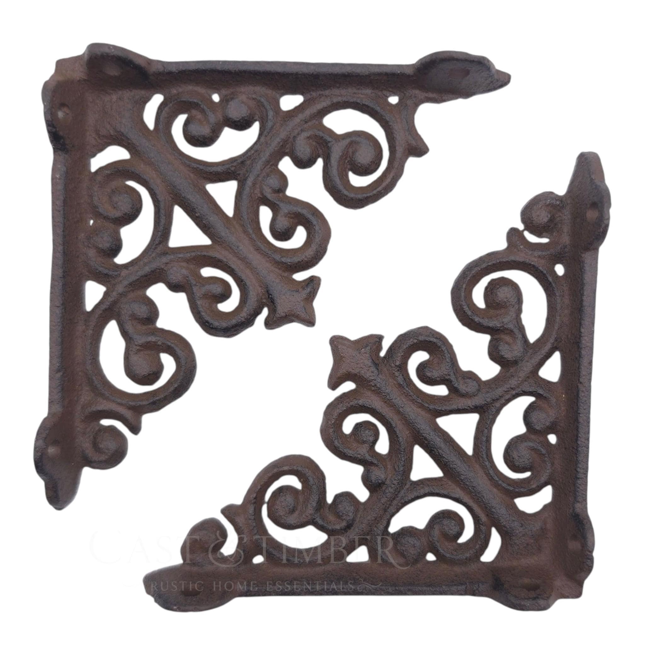 Small Scroll Cast Iron Shelf Brackets