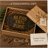 Bless This Home Cast Iron Wall Plaque