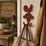 Cast Iron Rooster Double Wall Hook
