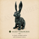 Belgian Hare Cast Iron Rabbit Statue