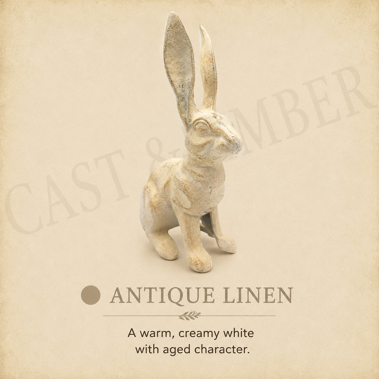 Belgian Hare Cast Iron Rabbit Statue