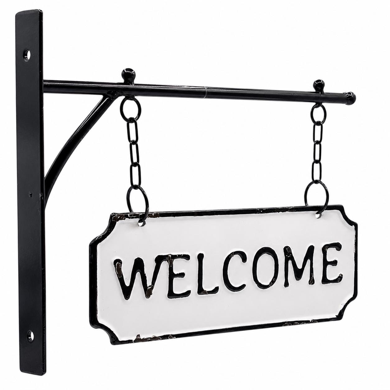 Double-Sided Farmhouse Welcome Sign