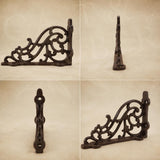 Victorian Scroll Cast Iron Shelf Brackets